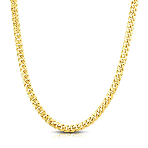 Bids.com 7.0mm 14k Yellow Gold Classic Miami Cuban Solid Chain Necklaces White Smoke 24 / Yellow Gold,26 / Yellow Gold,20 / Yellow Gold,22 / Yellow Gold