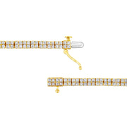 Bids.com 14K Yellow Gold Plated .925 Sterling Silver 3.0 Cttw Diamond Link Bracelet (K-L Color, I2-I3 Clarity) - 7.25" Bracelets White Smoke Yellow.Sterling Silver / 7.25