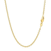 Bids.com 14k Yellow Gold Round Cable Link Chain 1.9mm Necklaces White Smoke 16 / Yellow Gold,18 / Yellow Gold,20 / Yellow Gold