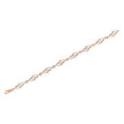 Bids.com 10K Rose Gold 1.0 Cttw Diamond Infinity Loop and Swirl Link Bracelet (I-J Color, I2-I3 Clarity) - 7.25" Inches Bracelets White Smoke Rose.Gold / 7.25
