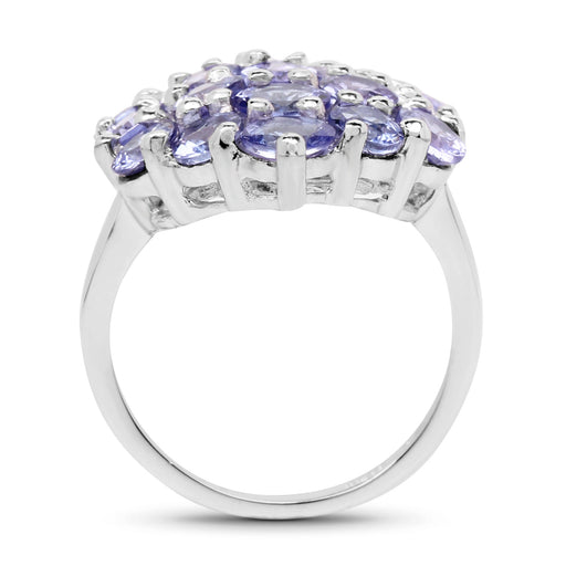 Bids.com 5.28 Carat Genuine Tanzanite .925 Sterling Silver Ring Rings White Smoke size 8.00,size 6.50,size 6.00,size 7.00,size 9.00,size 5.00