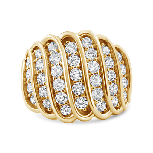 Bids.com 14K Yellow Gold Plated .925 Sterling Silver 2.00 Cttw Diamond Multi Row Band Ring (J-K Color, I1-I2 Clarity) - Ring Size 7 Rings White Smoke 7 / Yellow.Sterling Silver,9 / Yellow.Sterling Silver,6 / Yellow.Sterling Silver,8 / Yellow.Sterling Silver