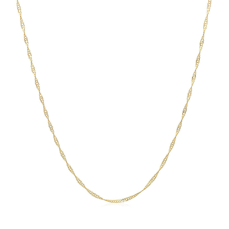 Bids.com 14k Yellow Gold Singapore Chain 0.6mm Necklaces White Smoke 16 / Yellow Gold,18 / Yellow Gold