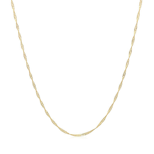 Bids.com 14k Yellow Gold Singapore Chain 0.6mm Necklaces White Smoke 16 / Yellow Gold,18 / Yellow Gold