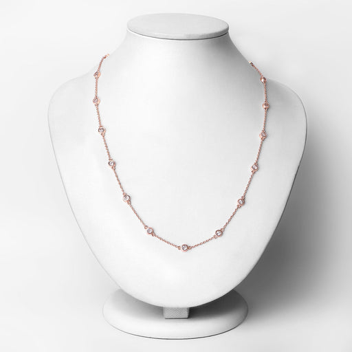 Bids.com 1.62 Carat Genuine Morganite .925 Sterling Silver Necklace Necklaces Lavender size 18.00