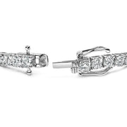 Bids.com 14K White Gold 5.00 Cttw Prong Set Lab Grown Round Diamond Classic Tennis Bracelet (F-G Color, VS2-SI1 Clarity) - 7.25" Bracelets White Smoke White.Gold / 7