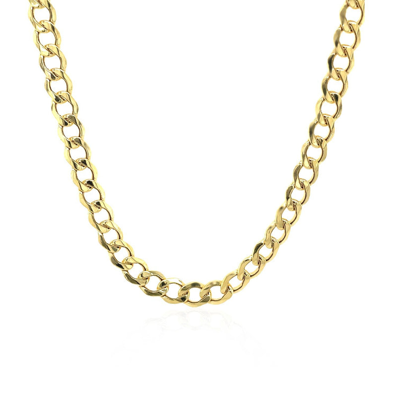 Bids.com 4.4mm 14k Yellow Gold Curb Chain Necklaces White Smoke 18 / Yellow Gold,20 / Yellow Gold,22 / Yellow Gold,24 / Yellow Gold