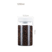 SmartPursue™ Vacuum Sealed Jug Coffee Beans Airtight Canister Kitchen Utensils White Smoke 1200ml / White
