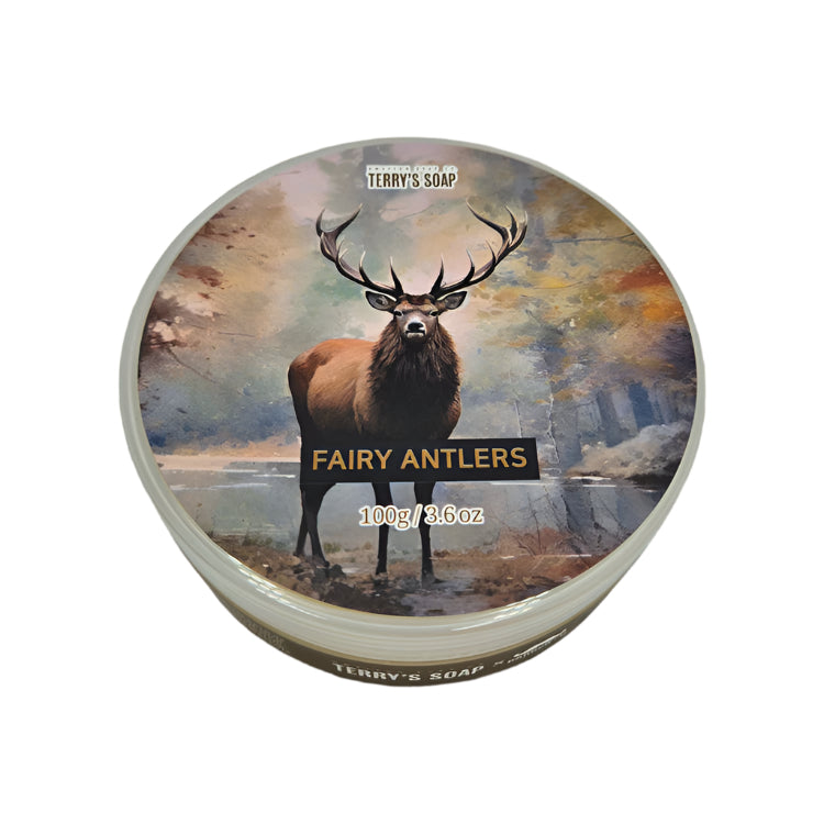 Hwayeon Soap Co. Terry's Soap Fairy Antlers Shaving Collection Shaving Set White Smoke Shaving Soap 3.6 oz