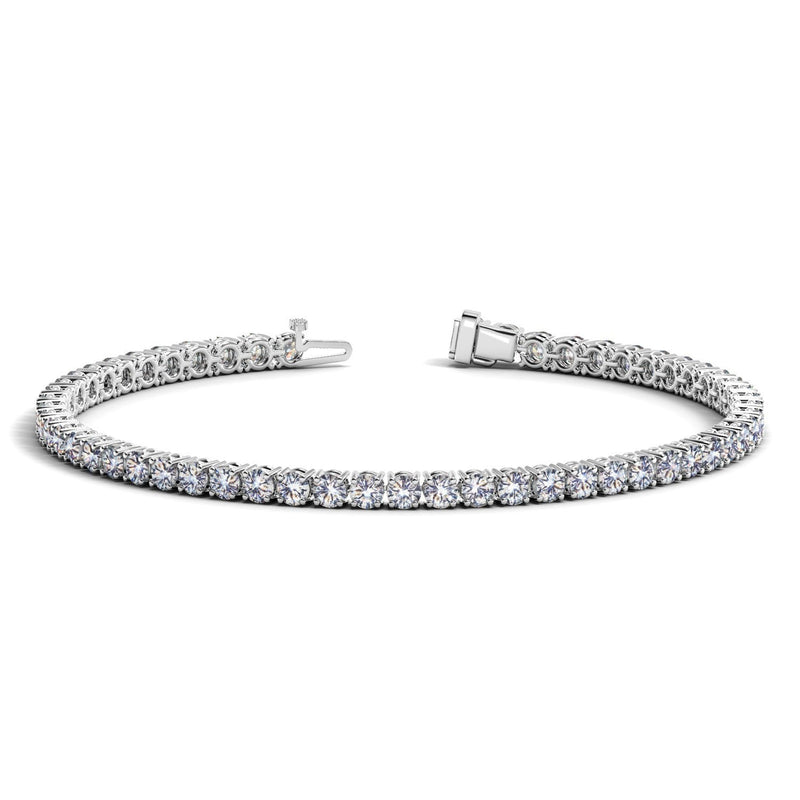 Bids.com Lab Grown Round Diamond Tennis Bracelet in 14k White Gold (5 cctw  F/G  VS2/SI1) Bracelets White Smoke 7 / White Gold