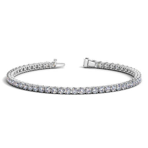Bids.com Lab Grown Round Diamond Tennis Bracelet in 14k White Gold (5 cctw  F/G  VS2/SI1) Bracelets White Smoke 7 / White Gold