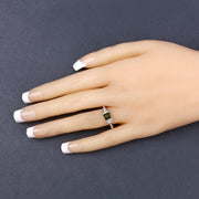 Bids.com 0.72 Carat Genuine Green Tourmaline and White Diamond 14K Yellow Gold Ring Rings Dark Slate Gray size 6.00,size 7.00,size 8.00,size 9.00