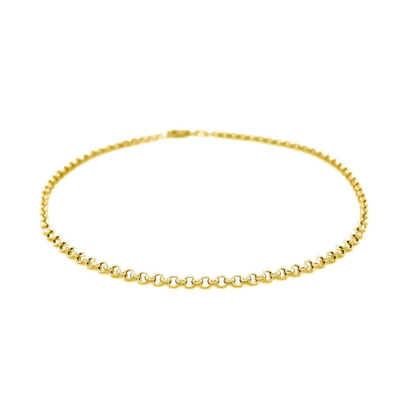 Bids.com 2.3mm 10k Yellow Gold Rolo Anklet Accessories White Smoke 10 / Yellow Gold