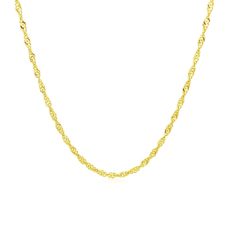 Bids.com 10k Yellow Gold Singapore Chain 1.5mm Necklaces White Smoke 16 / Yellow Gold,18 / Yellow Gold,20 / Yellow Gold,24 / Yellow Gold