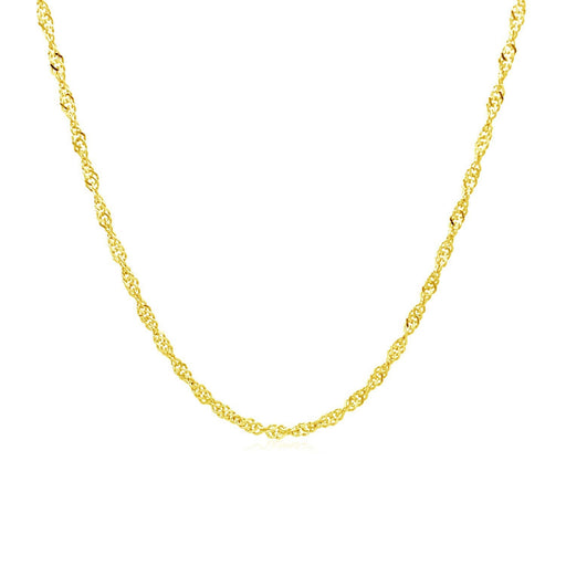 Bids.com 10k Yellow Gold Singapore Chain 1.5mm Necklaces White Smoke 16 / Yellow Gold,18 / Yellow Gold,20 / Yellow Gold,24 / Yellow Gold