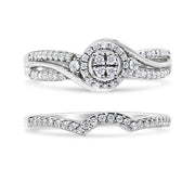 Bids.com .925 Sterling Silver 1/3 Cttw Composite Diamond Frame Bypass Bridal Set Ring and Band (I-J Color, I2-I3 Clarity) - Ring Size 7 Rings White Smoke 7 / White.Sterling Silver,9 / White.Sterling Silver,6 / White.Sterling Silver,8 / White.Sterling Silver,5 / White.Sterling Silver,10 / White.Sterling Silver,11 / White.Sterling Silver,12 / White.Sterling Silver,4 / White.Sterling Silver,13 / White.Sterlin