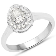 Bids.com 14K White Gold 0.63 Carat Genuine White Diamond Ring Rings White Smoke size 7.00,size 6.00,size 8.00,size 5.00,size 9.00,size 10.00