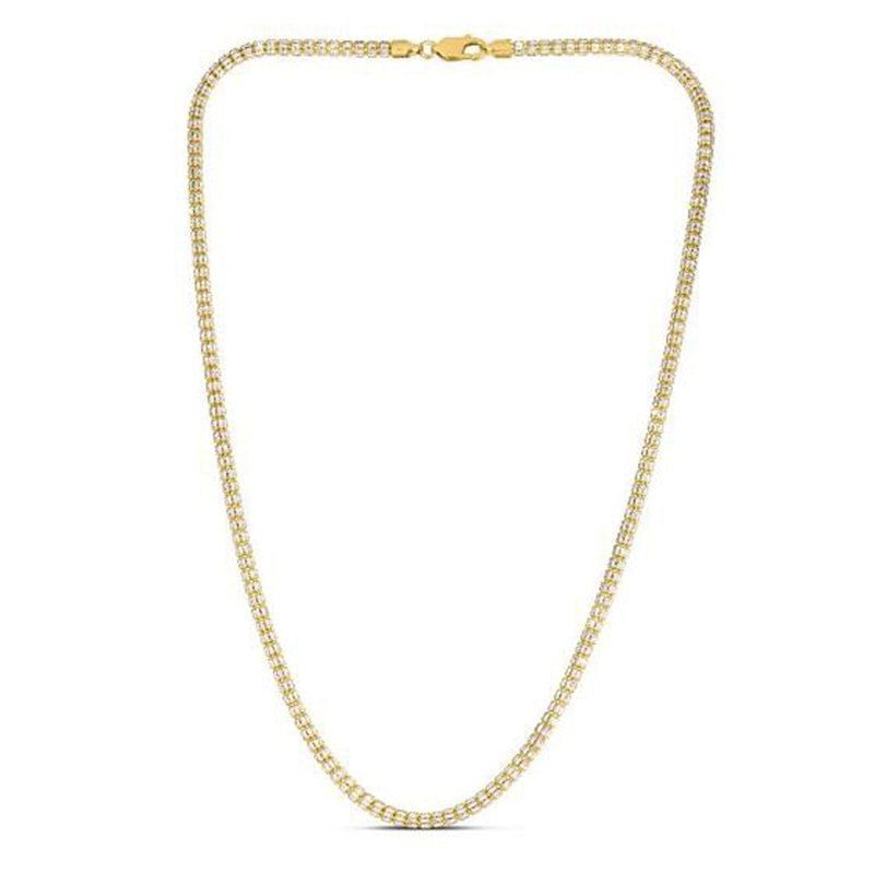 Bids.com Ice Barrel Chain in 14k Yellow Gold (3.23 mm) Necklaces White Smoke 18 / Yellow Gold,20 / Yellow Gold,22 / Yellow Gold,24 / Yellow Gold