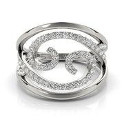 Bids.com Swirl Design Diamond Ring in 14k White Gold (1/2 cttw) Rings White Smoke 3 / White Gold,3.5 / White Gold,4 / White Gold,4.5 / White Gold,5 / White Gold,5.5 / White Gold,6 / White Gold,6.5 / White Gold,7 / White Gold,7.5 / White Gold,8 / White Gold,8.5 / White Gold,9 / White Gold