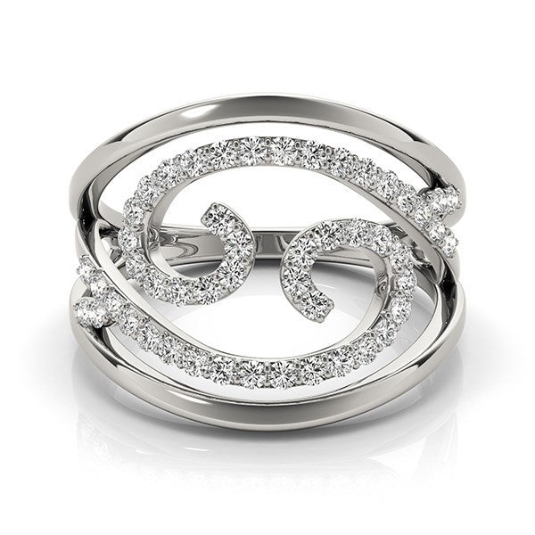 Bids.com Swirl Design Diamond Ring in 14k White Gold (1/2 cttw) Rings White Smoke 3 / White Gold,3.5 / White Gold,4 / White Gold,4.5 / White Gold,5 / White Gold,5.5 / White Gold,6 / White Gold,6.5 / White Gold,7 / White Gold,7.5 / White Gold,8 / White Gold,8.5 / White Gold,9 / White Gold