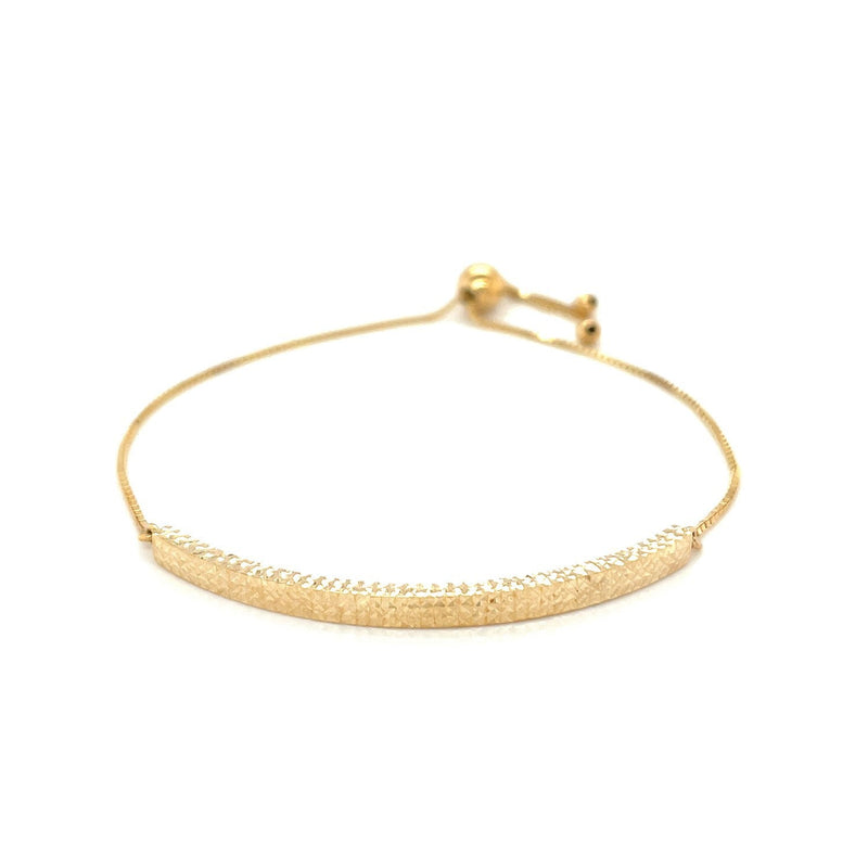 Bids.com 14k Yellow Gold Chain Bar Lariat Style Bracelet Bracelets White Smoke 9.25 / Yellow Gold