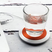 SmartPursue™ ☕ USB Cup Warmer Mat Pad – Portable Coffee & Tea Mug Heating Coaster Beverage Warmers White Smoke Black / USB,Blue / USB,Orange / USB
