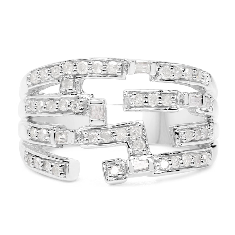 Bids.com 0.60 Carat Genuine White Diamond .925 Sterling Silver Ring Rings White Smoke size 9.00,size 6.00,size 7.00,size 8.00