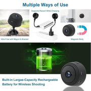 SmartPursue™ Mini Wireless Magnetic Security Camera Mini Camera White Smoke Camera Add 16G / USB,Camera Add 64G / USB,BLACK 128G memory card / USB,Black with 32G memory card / USB,Black with 64G memory card / USB,Black / USB