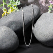 Bids.com 14k White Gold Classic Box Chain 1.4mm Necklaces Black 16 / White Gold,18 / White Gold,20 / White Gold,22 / White Gold,24 / White Gold,30 / White Gold