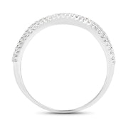 Bids.com 0.46 Carat Genuine White Diamond 14K White Gold Ring (F-G Color, SI Clarity) Rings White Smoke size 8.25