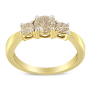 Bids.com 10K Yellow Gold Three Stone Diamond Band Ring (1.00 cttw, J-K Color, I2-I3 Clarity) Rings White Smoke 7 / Yellow.Gold,6 / Yellow.Gold,8 / Yellow.Gold,7.75 / Yellow.Gold,7.5 / Yellow.Gold,7.25 / Yellow.Gold,6.75 / Yellow.Gold,6.5 / Yellow.Gold,6.25 / Yellow.Gold