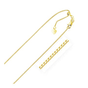 Bids.com 10k Yellow Gold Adjustable Box Chain 0.85mm Necklaces White Smoke 22 / Yellow Gold