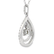 Bids.com .77ct Diamond Fashion Pendants 10KT White Gold Pendants White Smoke 16-18