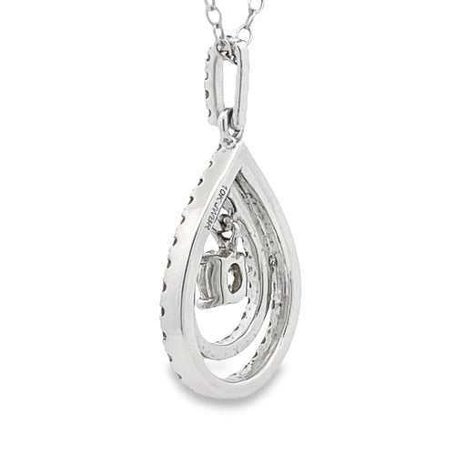 Bids.com .77ct Diamond Fashion Pendants 10KT White Gold Pendants White Smoke 16-18