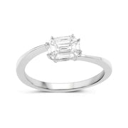 Bids.com 0.33 Carat Genuine White Diamond 18K White Gold Ring (F-G Color, VVS-VS Clarity) Rings White Smoke size 7.00