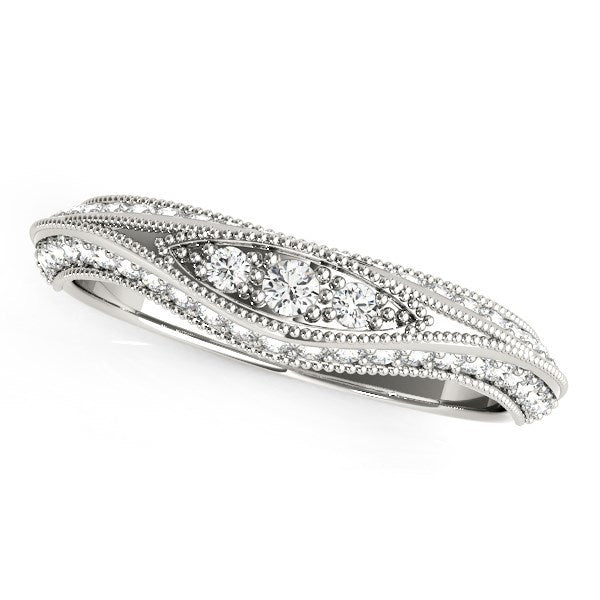 Bids.com 14k White Gold Curved Antique Style Diamond Wedding Ring (1/3 cttw) Rings White Smoke 3 / White Gold,3.5 / White Gold,4 / White Gold,4.5 / White Gold,5 / White Gold,5.5 / White Gold,6 / White Gold,6.5 / White Gold,7 / White Gold,7.5 / White Gold,8 / White Gold,8.5 / White Gold,9 / White Gold