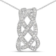 Bids.com 0.54 Carat Genuine White Diamond .925 Sterling Silver Pendant Pendants White Smoke