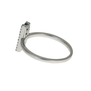 Bids.com .25ct Emerald Diamond Ring 14KT White Gold Rings White Smoke 7.0