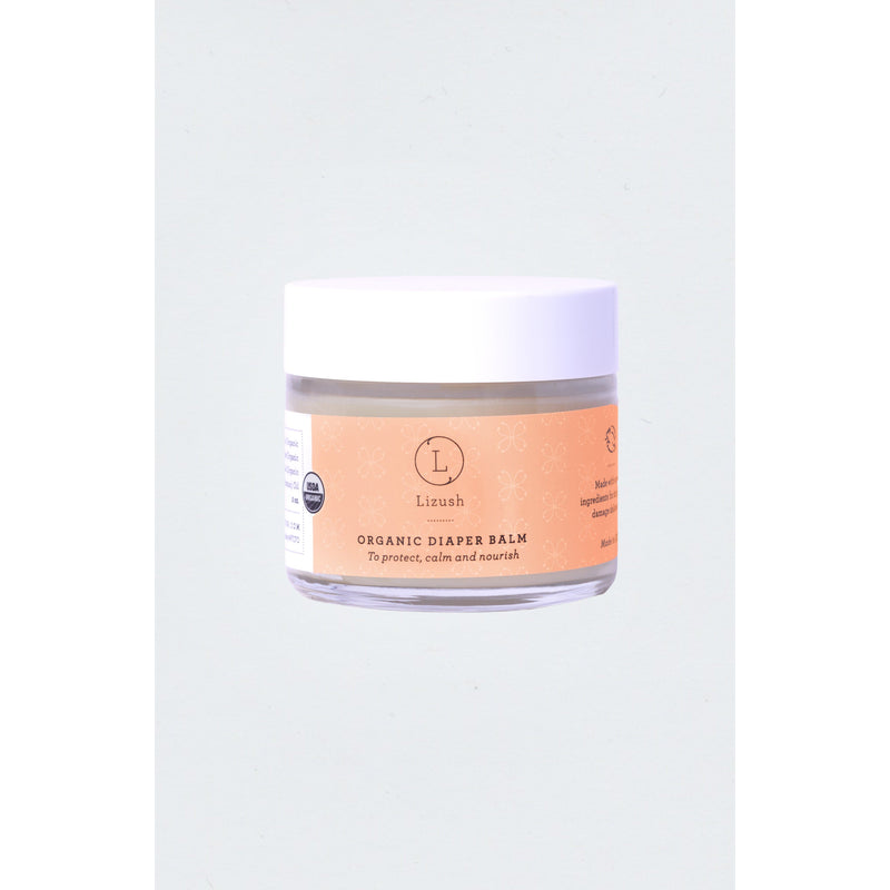 Lizush ORGANIC DIAPER BALM To protect, calm and nourish Lavender