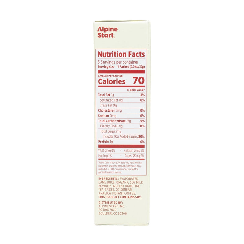 Alpine Start Dairy-Free Dirty Chai Tea Instant Latte Instant Coffee Beige
