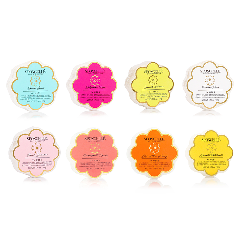 Spongellé Daisy Spongette Assorted Pack Body Wash Infused Buffer Beige