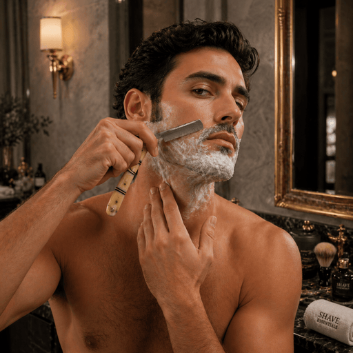 Shave Essentials Damascus Steel Straight Razor Razors & Razor Blades Black Prism Edge,Eclipse Razor,Ebony Edge,Arctic Blade,Azure Edge,Red Line Razor,Verdant Blade
