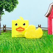 Spongellé Danny Duck | Farm Animals Body Wash Infused Buffer Powder Blue
