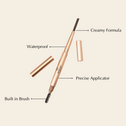 EpiLynx Brow-Defining Eyebrow Pencil – Precision, Blendable & Allergen-Friendly Beige dark brown,dark coffee,dark grey,black