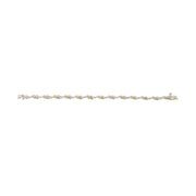 Bids.com 10K Yellow and White Gold 2.00 Cttw Diamond "S" Link 7" Bracelet (H-I Color, I2-I3 Clarity) Bracelets White Smoke YellowWhite.Gold / 7