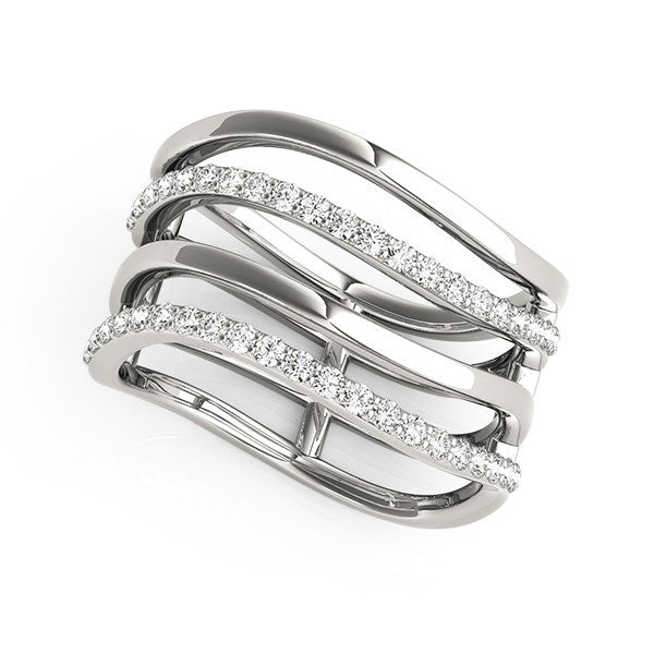 Bids.com 14k White Gold Multiple Band Design Ring with Diamonds (3/8 cttw) Rings White Smoke 3 / White Gold,3.5 / White Gold,4 / White Gold,4.5 / White Gold,5 / White Gold,5.5 / White Gold,6 / White Gold,6.5 / White Gold,7 / White Gold,7.5 / White Gold,8 / White Gold,8.5 / White Gold,9 / White Gold,10 / White Gold