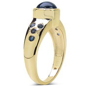 Bids.com 14K Yellow Gold Plated 1.87 Carat Genuine Blue Sapphire & White Diamond .925 Sterling Silver Ring Rings White Smoke size 8.00,size 6.00,size 7.00,size 9.00