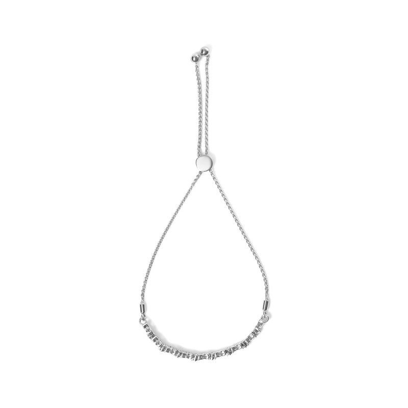 Bids.com .925 Sterling Silver 1/4 Cttw Diamond Marquise Shaped Link 4"-10" Adjustable Bolo Bracelet (I-J Color, I1-I2 Clarity) Bracelets White Smoke 7 / Yellow Sterling Silver,7 / White.Sterling Silver,7 / Yellow.Sterling Silver