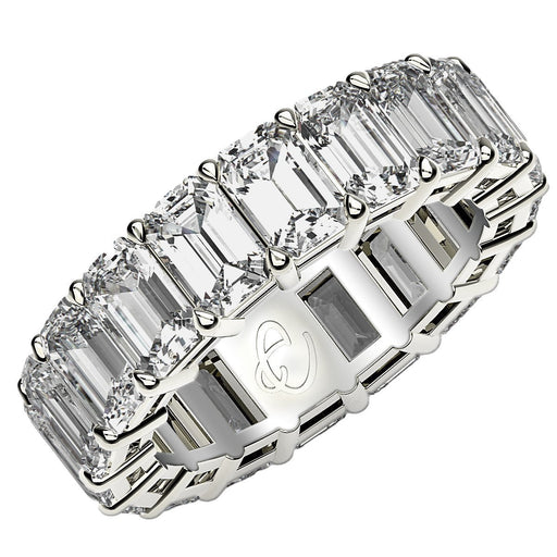 Bids.com Emerald Cut Lab Grown Diamond Eternity Ring in 14k White Gold (8 cttw FG/VS2) Rings White Smoke 4 / White Gold,4.5 / White Gold,5 / White Gold,5.5 / White Gold,6 / White Gold,6.5 / White Gold,7 / White Gold,7.5 / White Gold,8 / White Gold,8.5 / White Gold,9 / White Gold