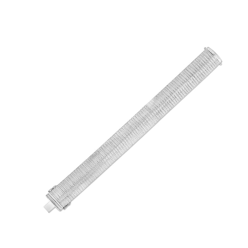 Bids.com 14k White Gold Bold Diamante Flex Bracelet (17.10 mm) Bracelets White Smoke 7 / White Gold,7.5 / White Gold